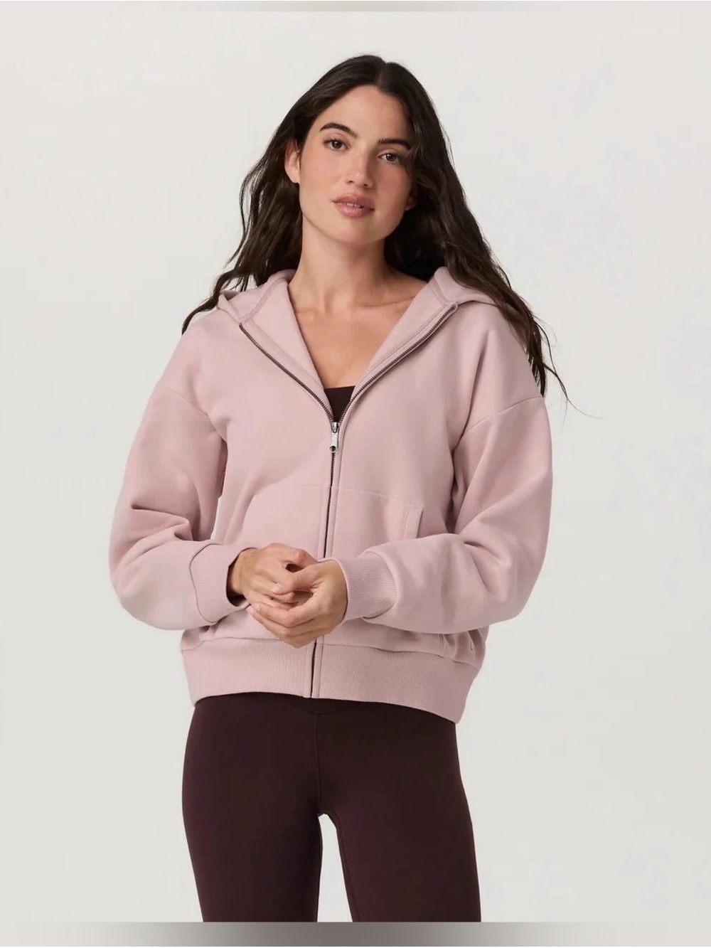 Vuori Restore Organic Cotton Full Zip Hoodie Vintage Rose Pink Size S Rare
